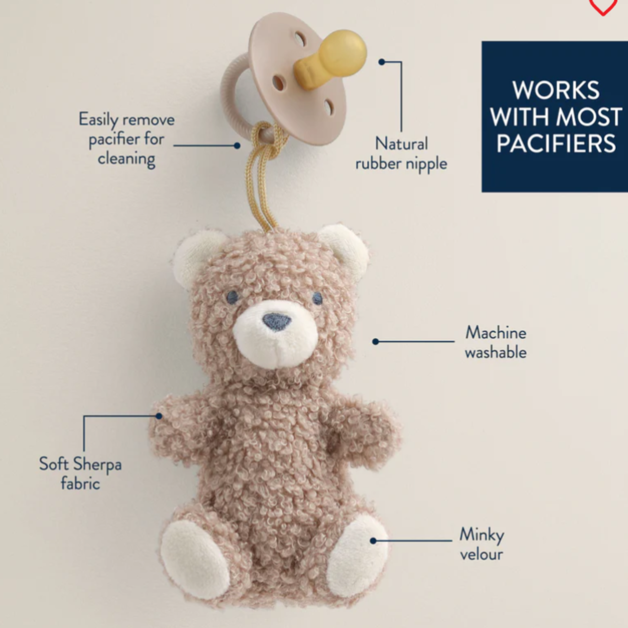 ITZY RITZY Bitzy Pal Natural Rubber Pacifier & Lovey