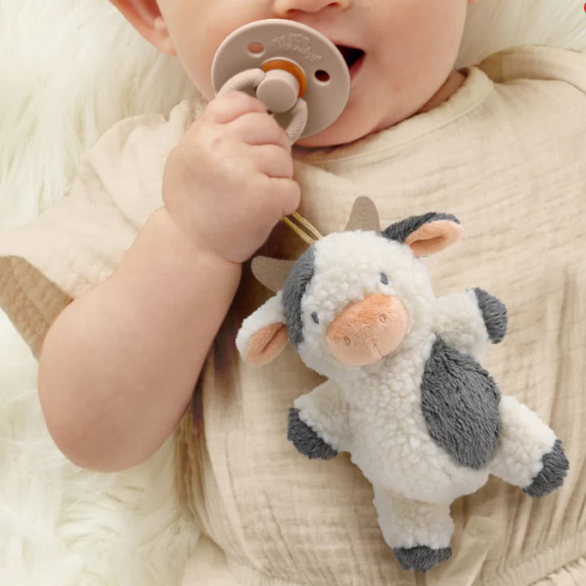 ITZY RITZY Bitzy Pal Natural Rubber Pacifier & Lovey