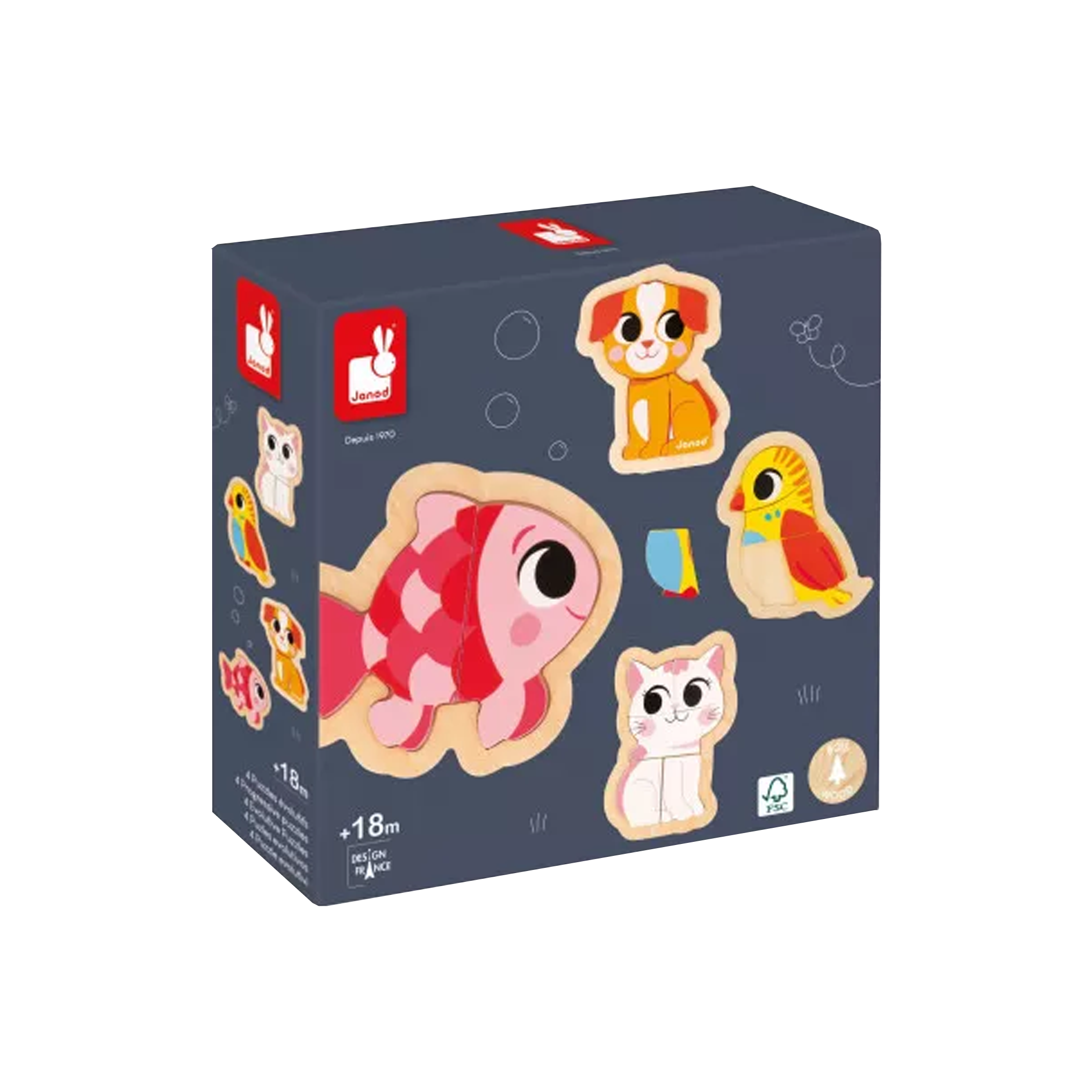 JANOD Pets 4 Progressive Puzzles