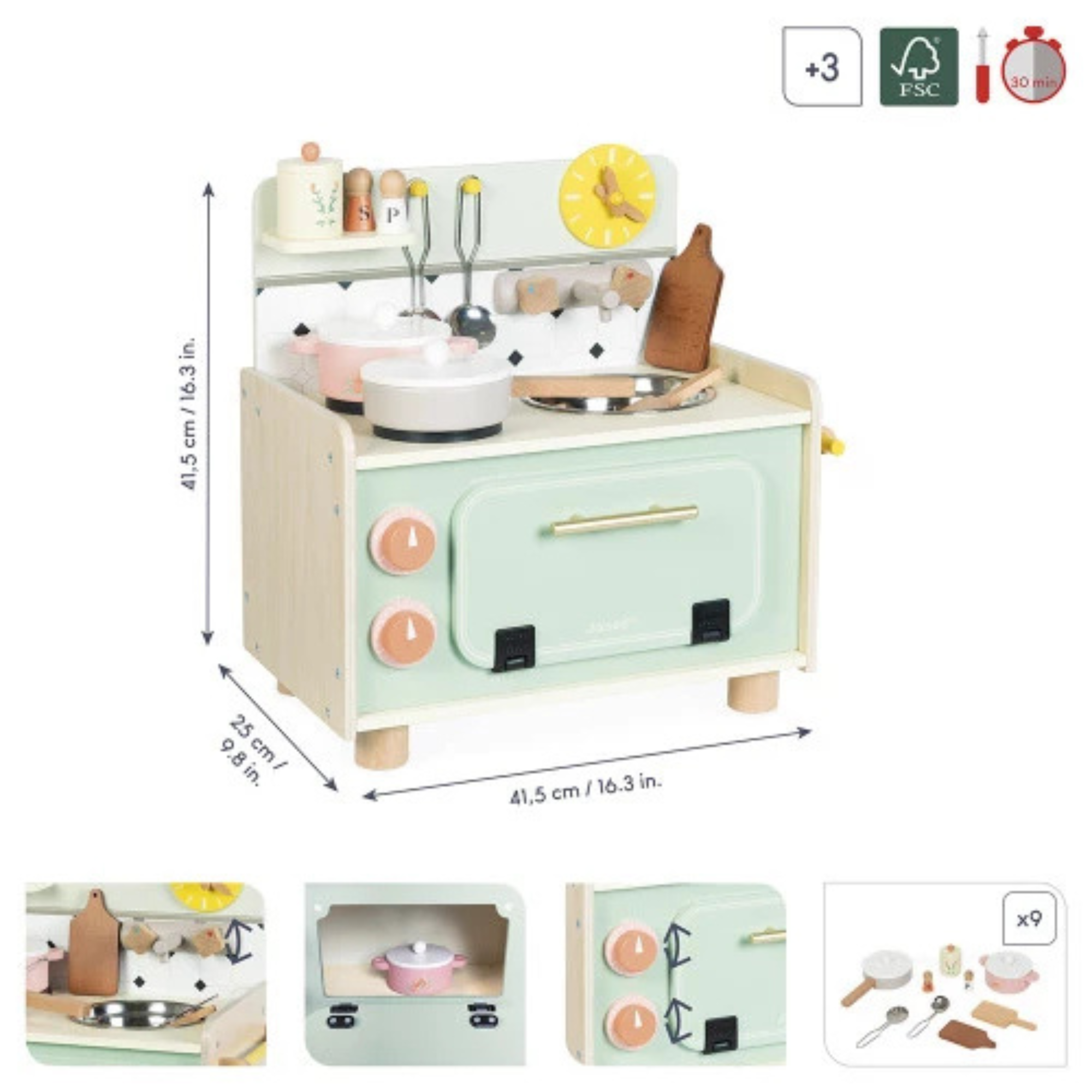 JANOD Shiny Grandma Small Wooden Kitchen