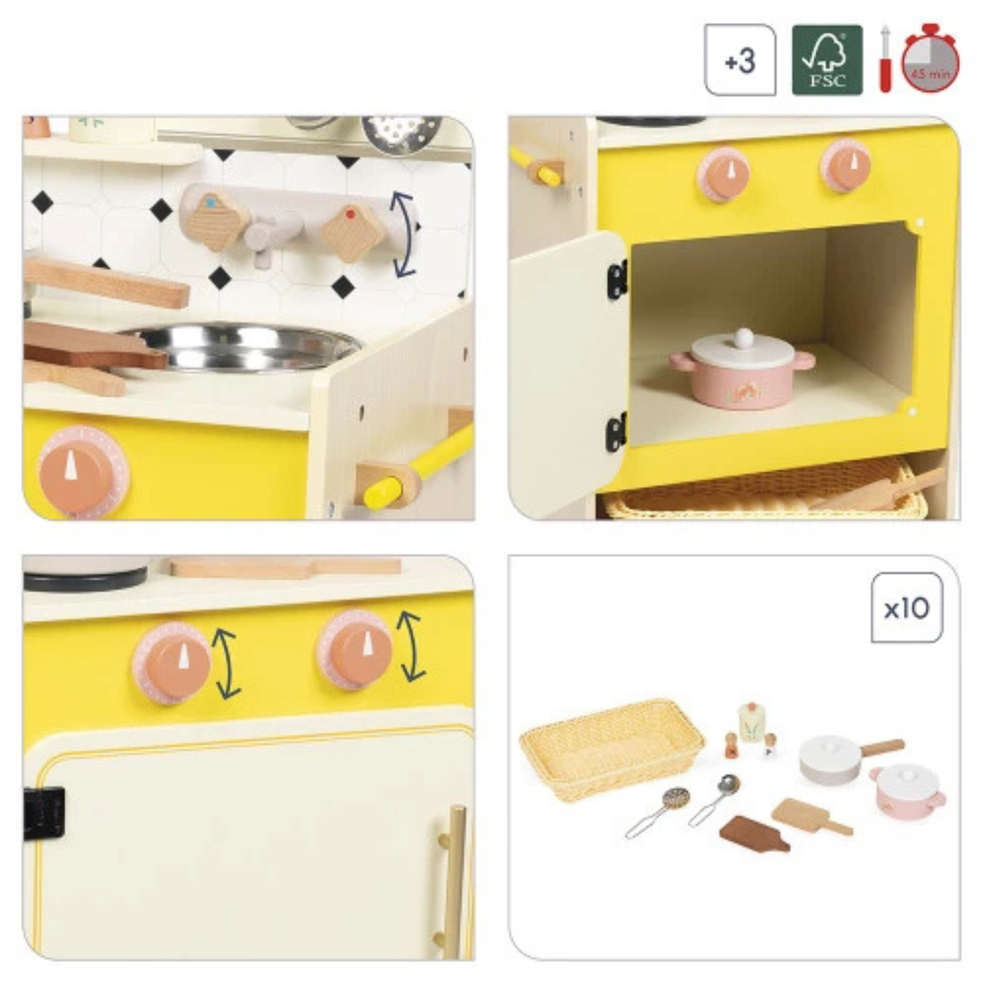 JANOD Shiny Grandma Wooden Kitchen
