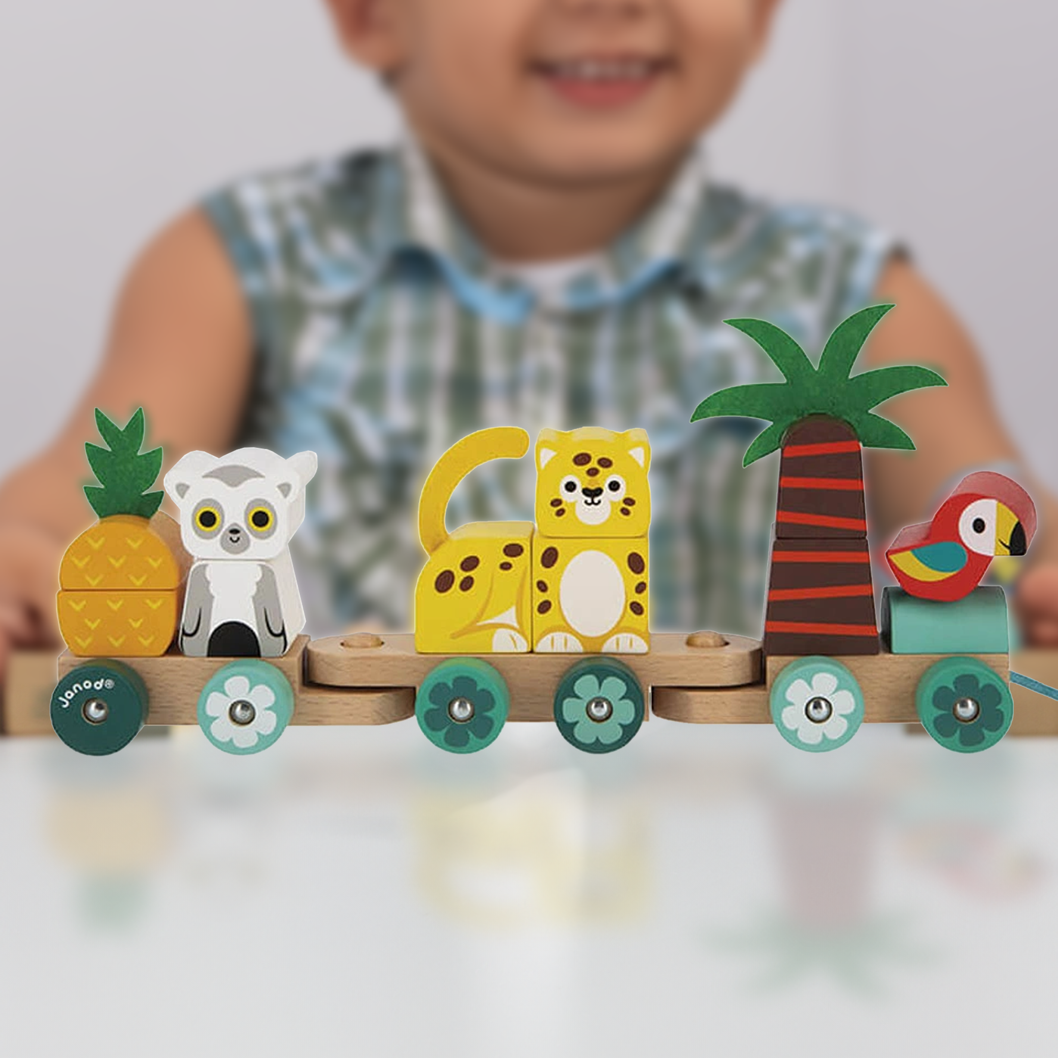 JANOD Tropik Pull-Along Tropical Train