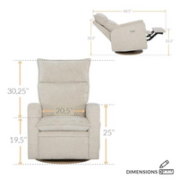 Thumbnail for JAYMAR Arya Swivel Glider & Recliner with footrest