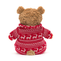 Thumbnail for JELLYCAT Bartholomew Bear - Winter Pajamas