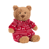 Thumbnail for JELLYCAT Bartholomew Bear - Winter Pajamas