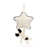 Thumbnail for JELLYCAT Bashful Black & White Puppy Musical Pull