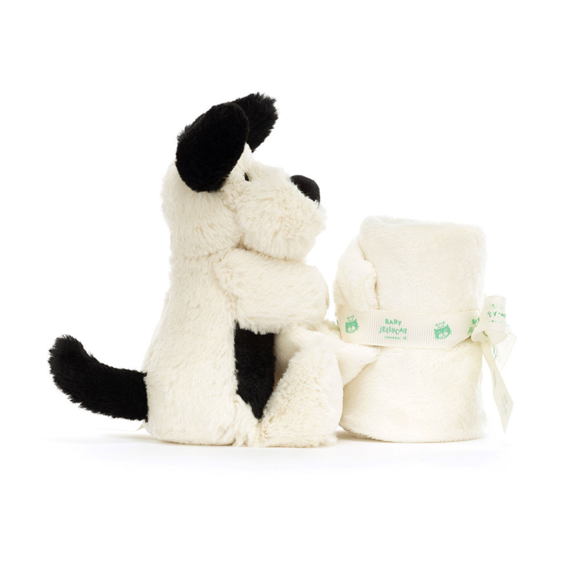 Sucette pour chiots JELLYCAT Bashful noir et blanc