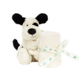 JELLYCAT Bashful Black & White Puppy Soother