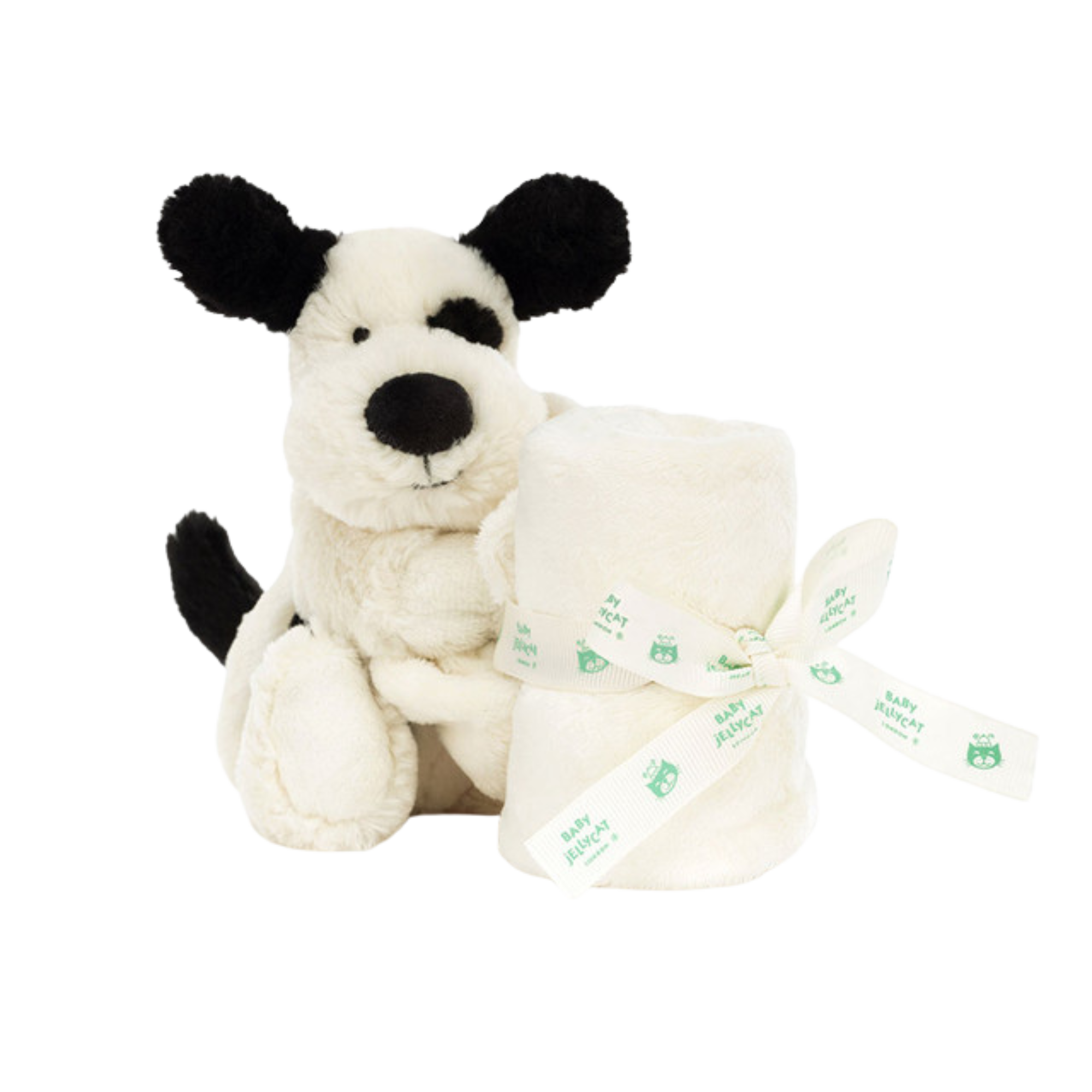 Sucette pour chiots JELLYCAT Bashful noir et blanc