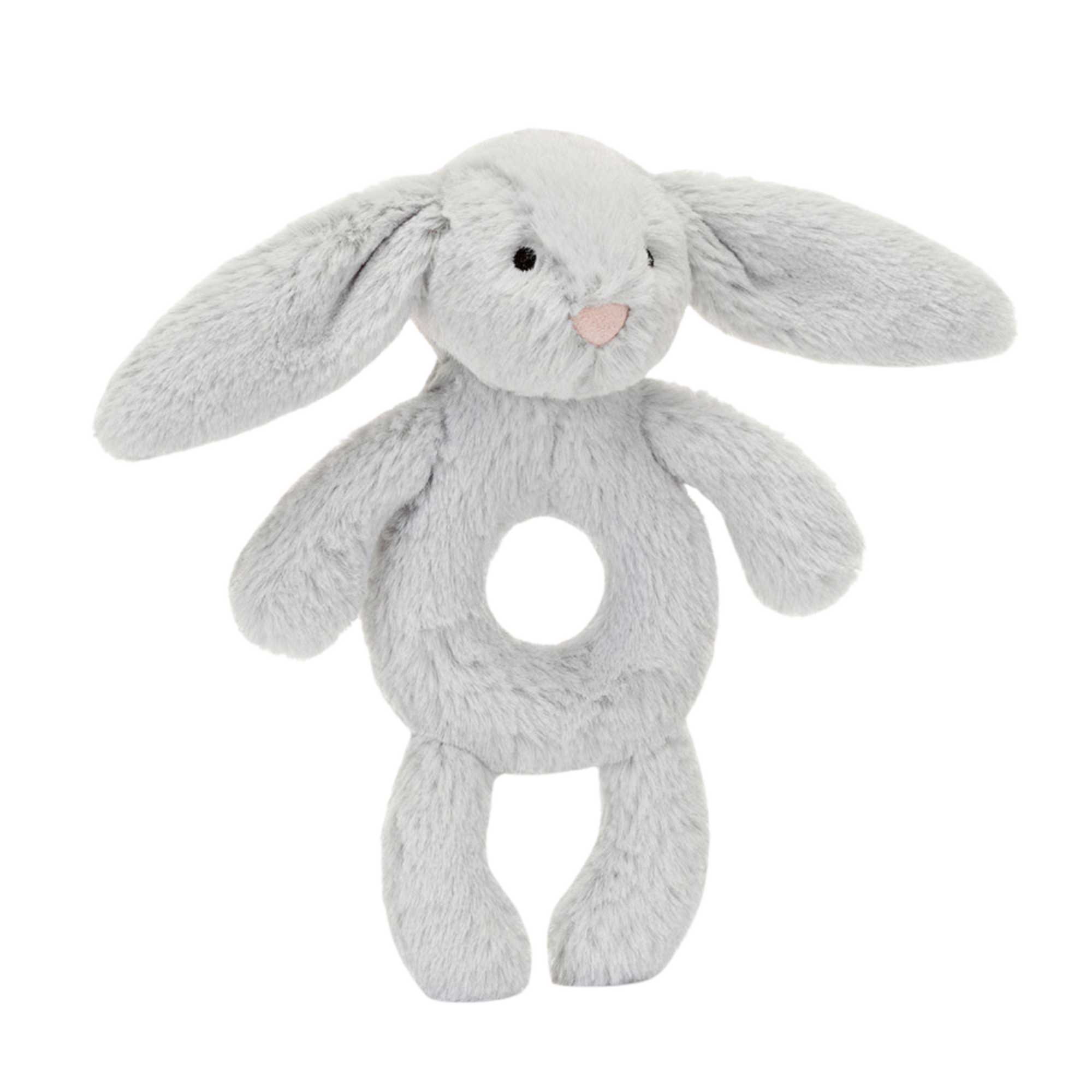 Hochet anneau lapin gris timide JELLYCAT