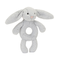 Thumbnail for JELLYCAT Bashful Grey Bunny Ring Rattle