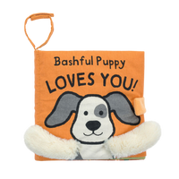 Thumbnail for JELLYCAT Bashful Puppy Loves You Fabric Book