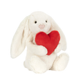 JELLYCAT Lapin timide en forme de cœur rouge - Original