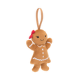 JELLYCAT Festive Folly Gingerbread Ruby Ornament