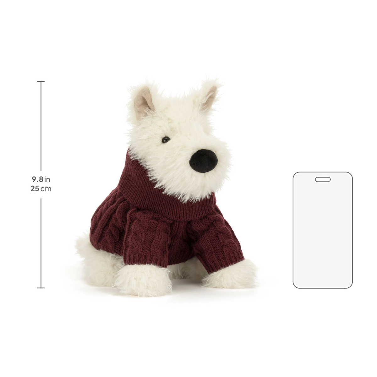 JELLYCAT Munro Scottie Dog Winter Jumper Outfit