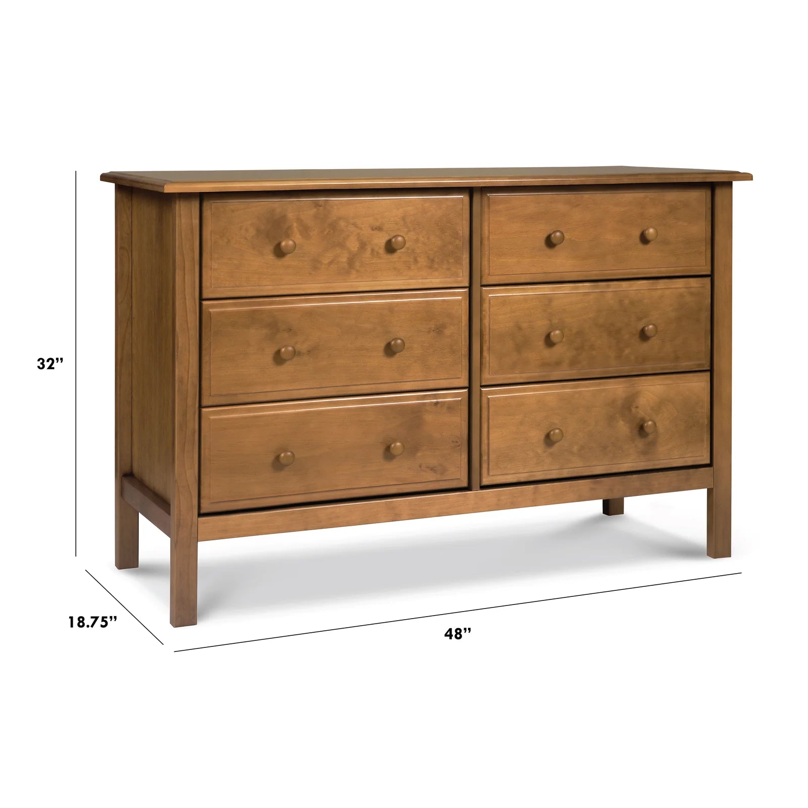 Commode double largeur 6 tiroirs DAVINCI Jayden