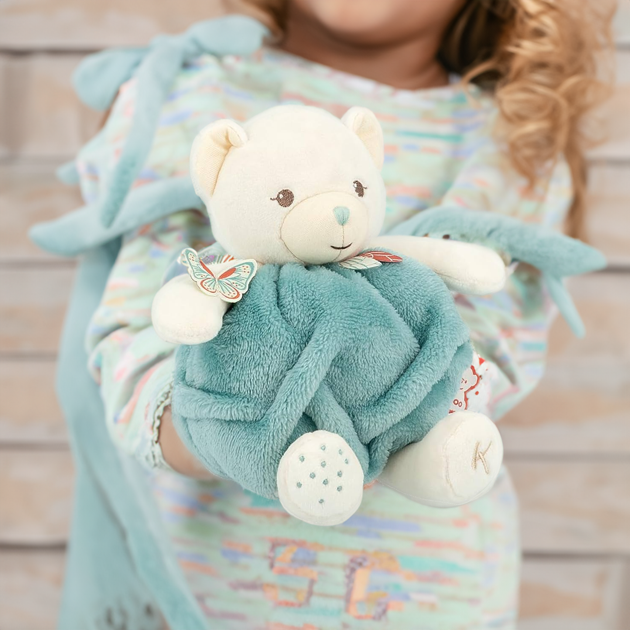 KALOO Plume Bubble of Love Doudou Bear - Green
