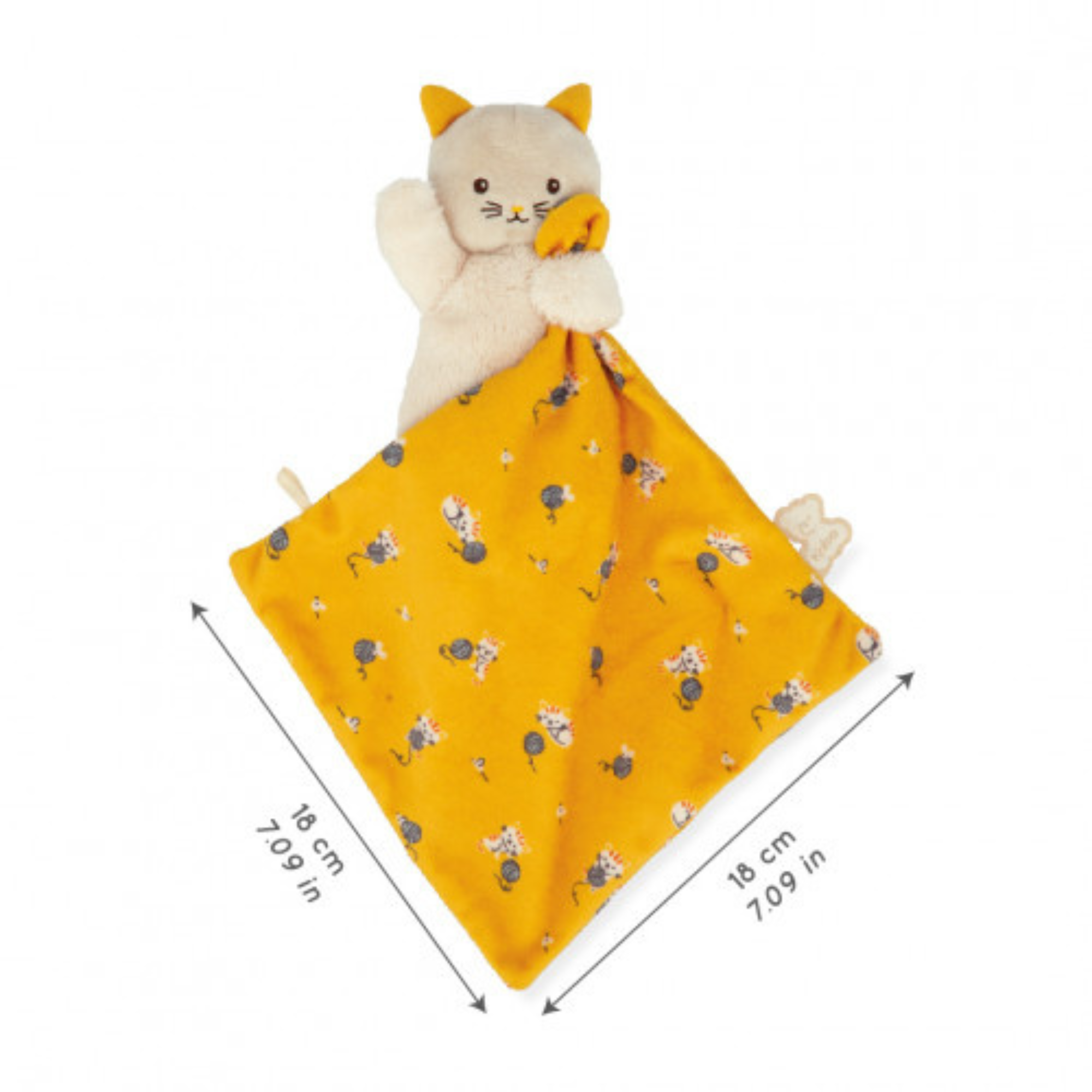 KALOO Doudou Cat - Yellow
