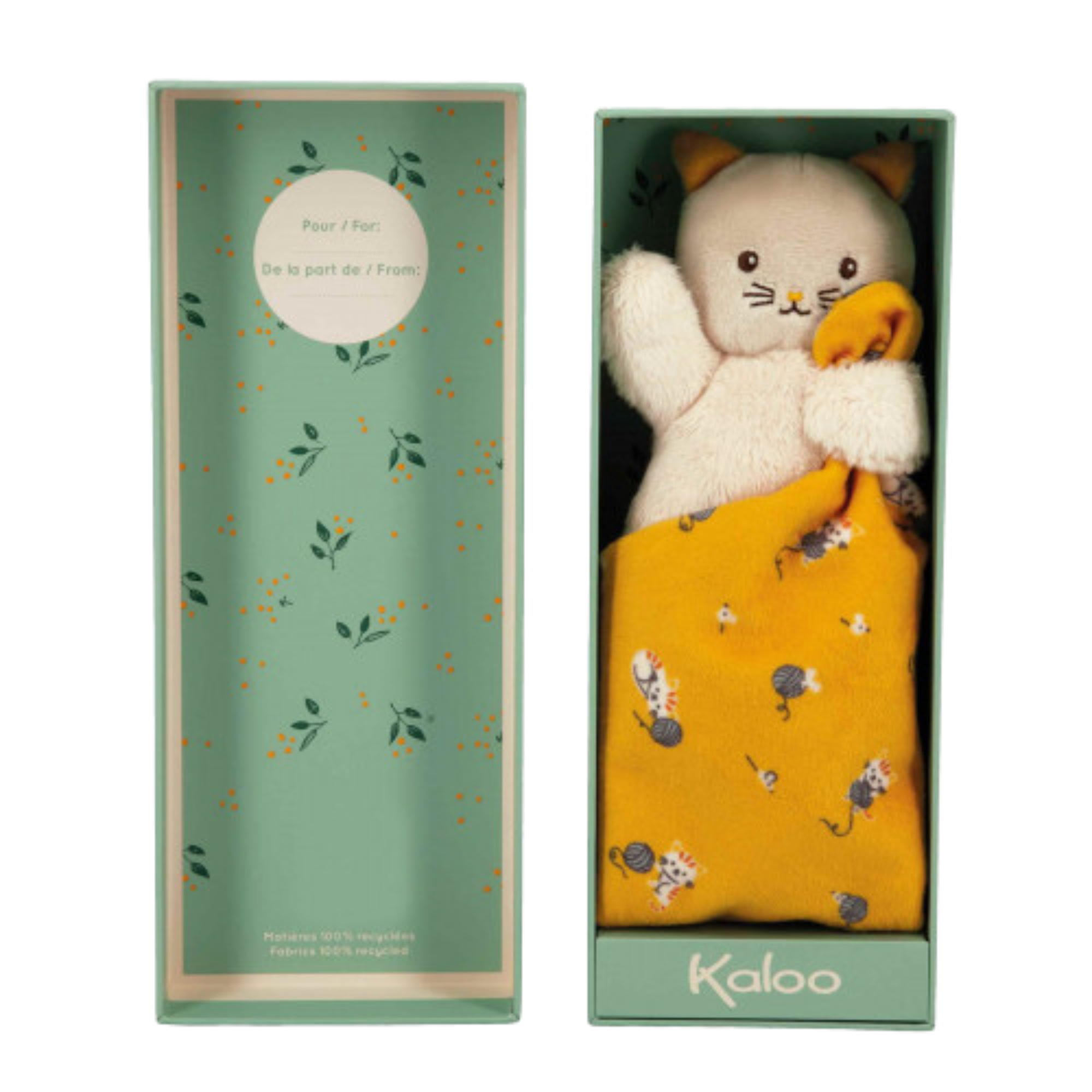 KALOO Doudou Cat - Yellow