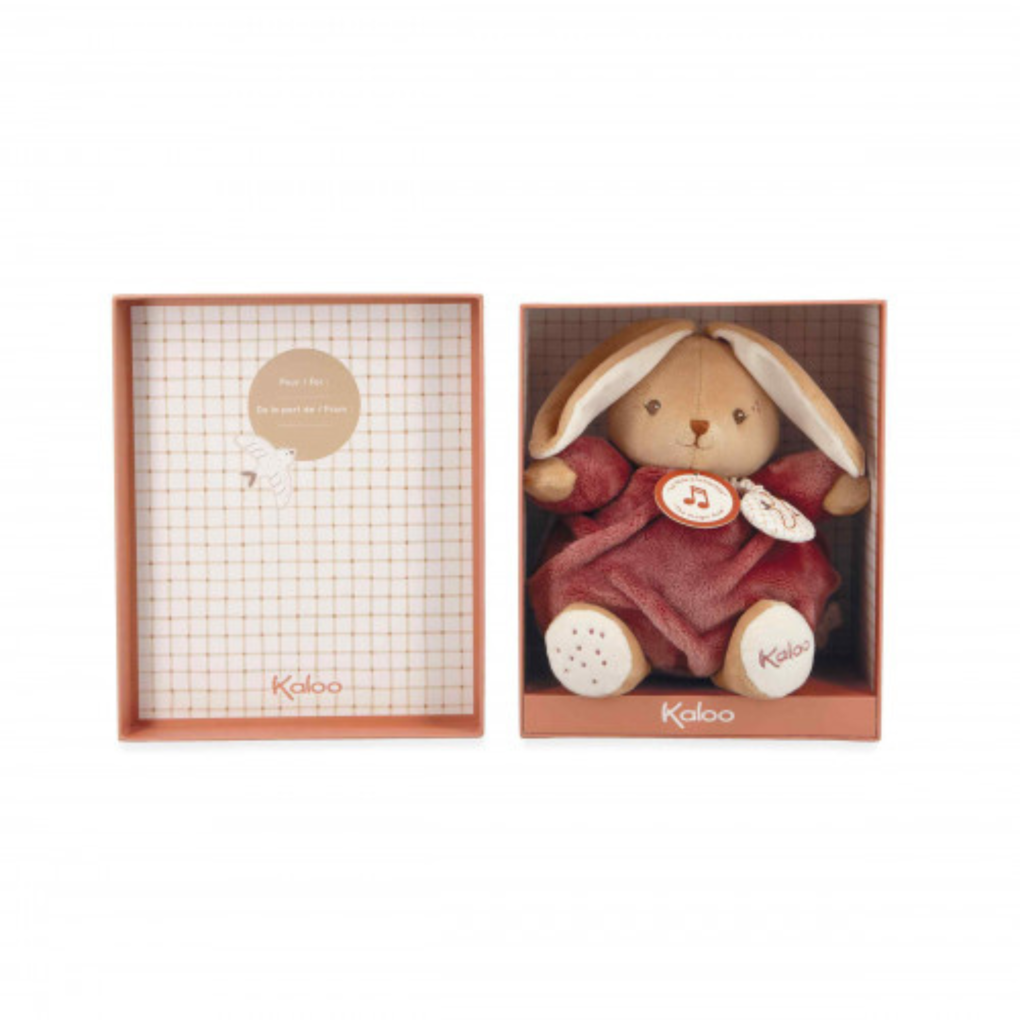 KALOO Musical Dark Pink Bunny Intemporel - 17cm