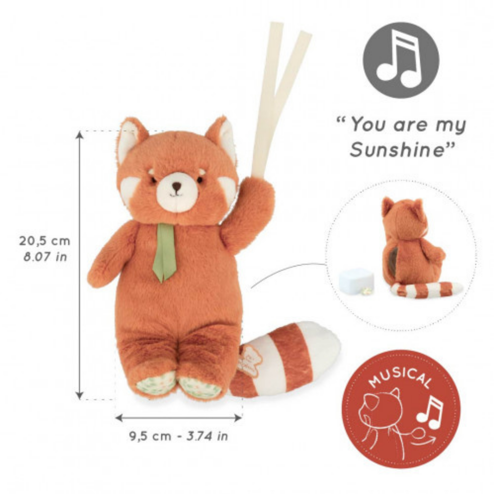 KALOO Musical Plush Red Panda