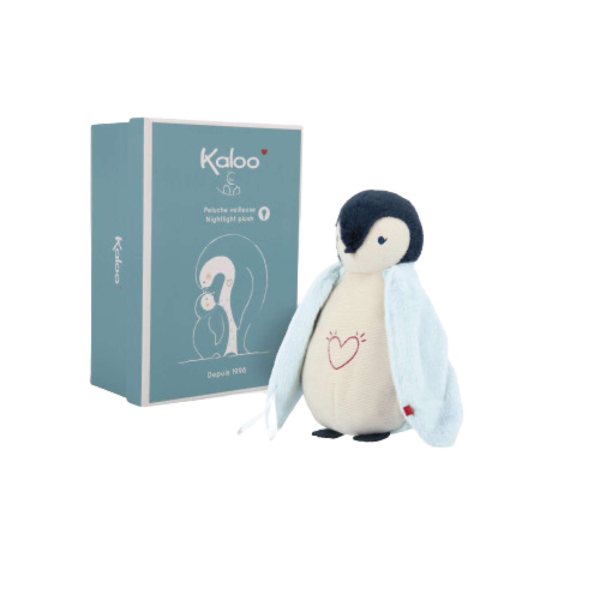 KALOO Nightlight Plush - Penguin Blue