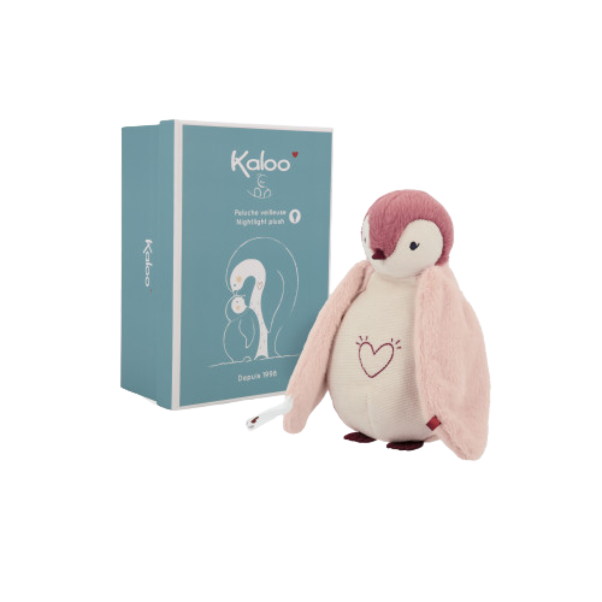 KALOO Nightlight Plush - Penguin Pink