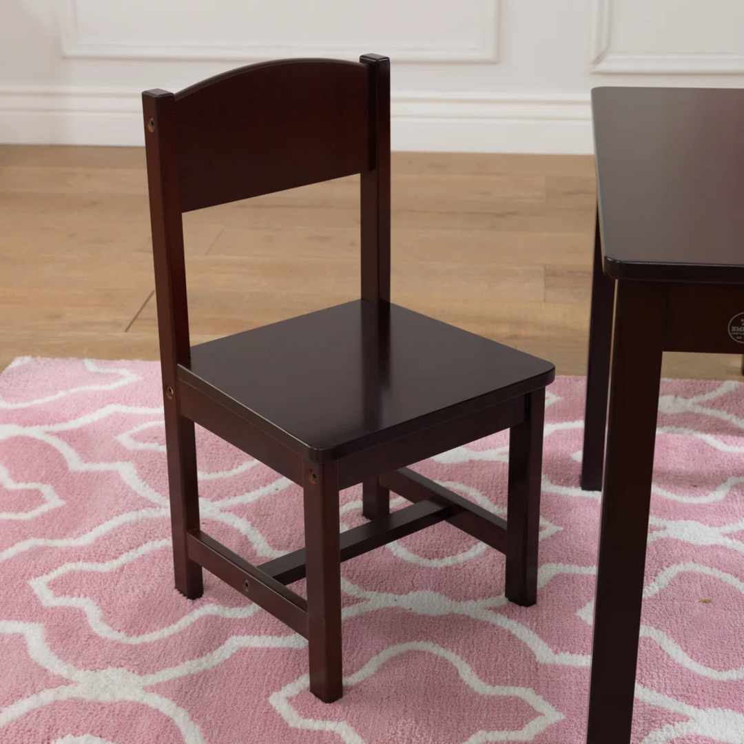 Ensemble de 4 chaises et table de ferme KIDCRAFT - Espresso
