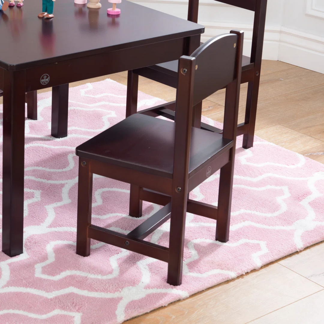 Ensemble de 4 chaises et table de ferme KIDCRAFT - Espresso