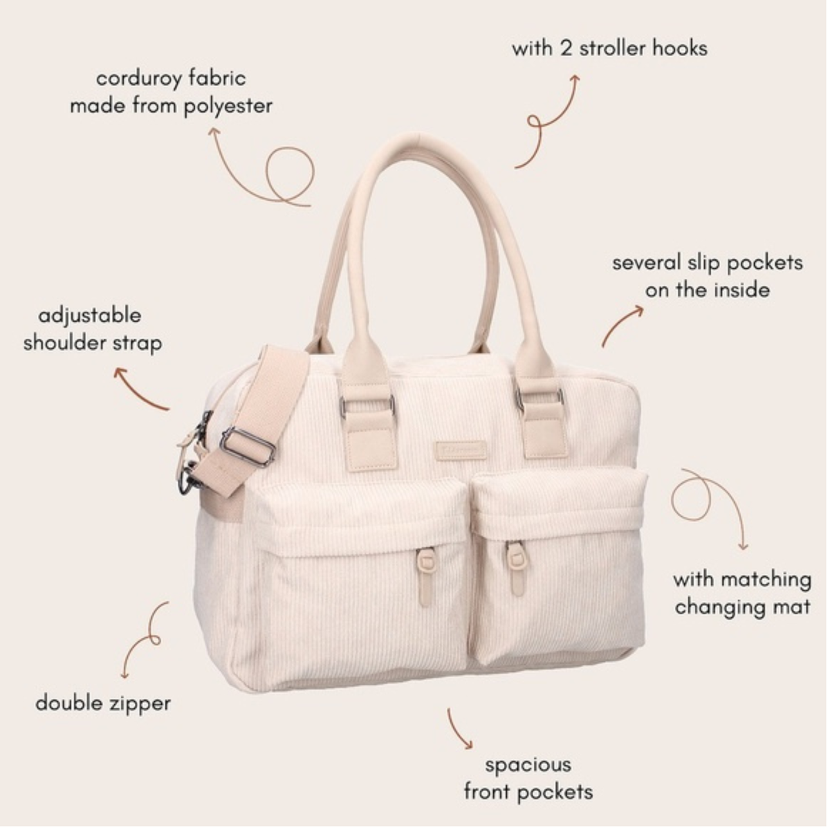 KIDZROOM Diaper Bag Dream and Laugh