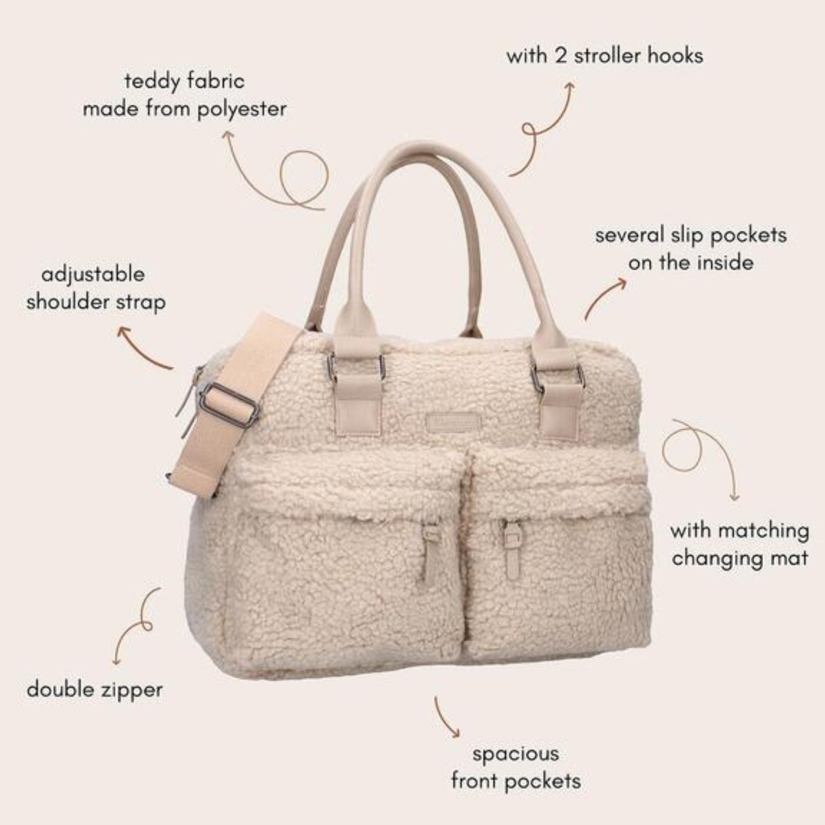 KIDZROOM Diaper Bag Hello Little One