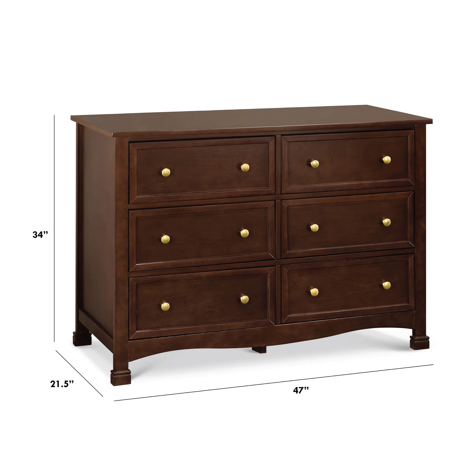 DAVINCI Kalani 6-Drawer Double Wide Dresser