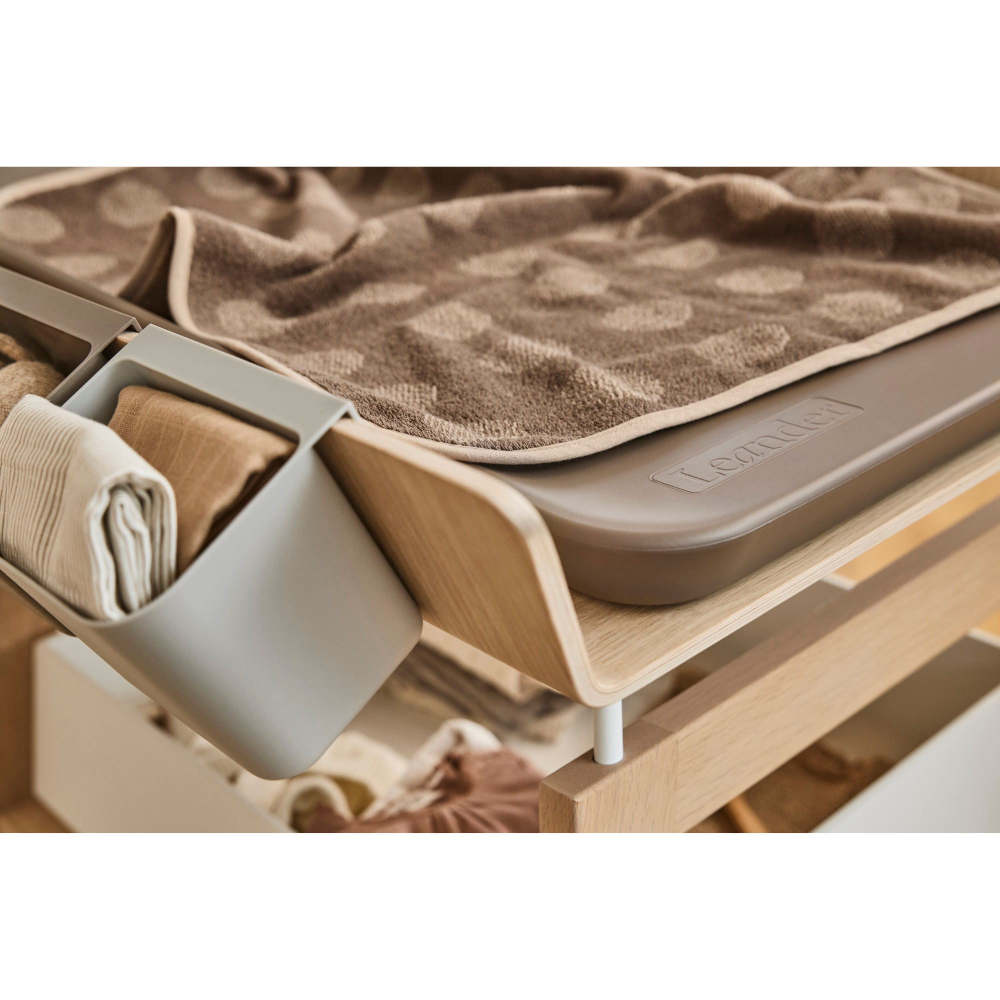 LEANDER Topper for Changing Mat - Dots Mocca