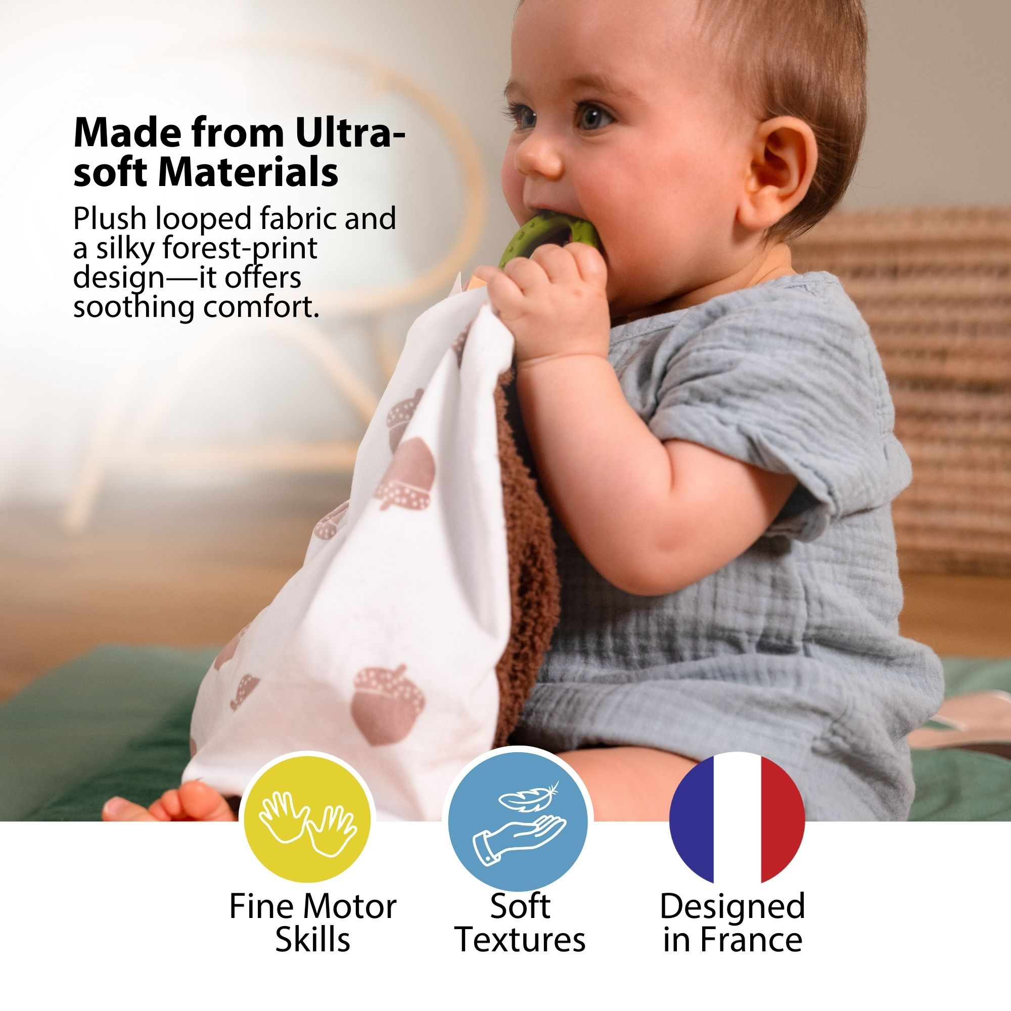 LITTLE BIG FRIENDS Baby Comforter - Bruce the Moose