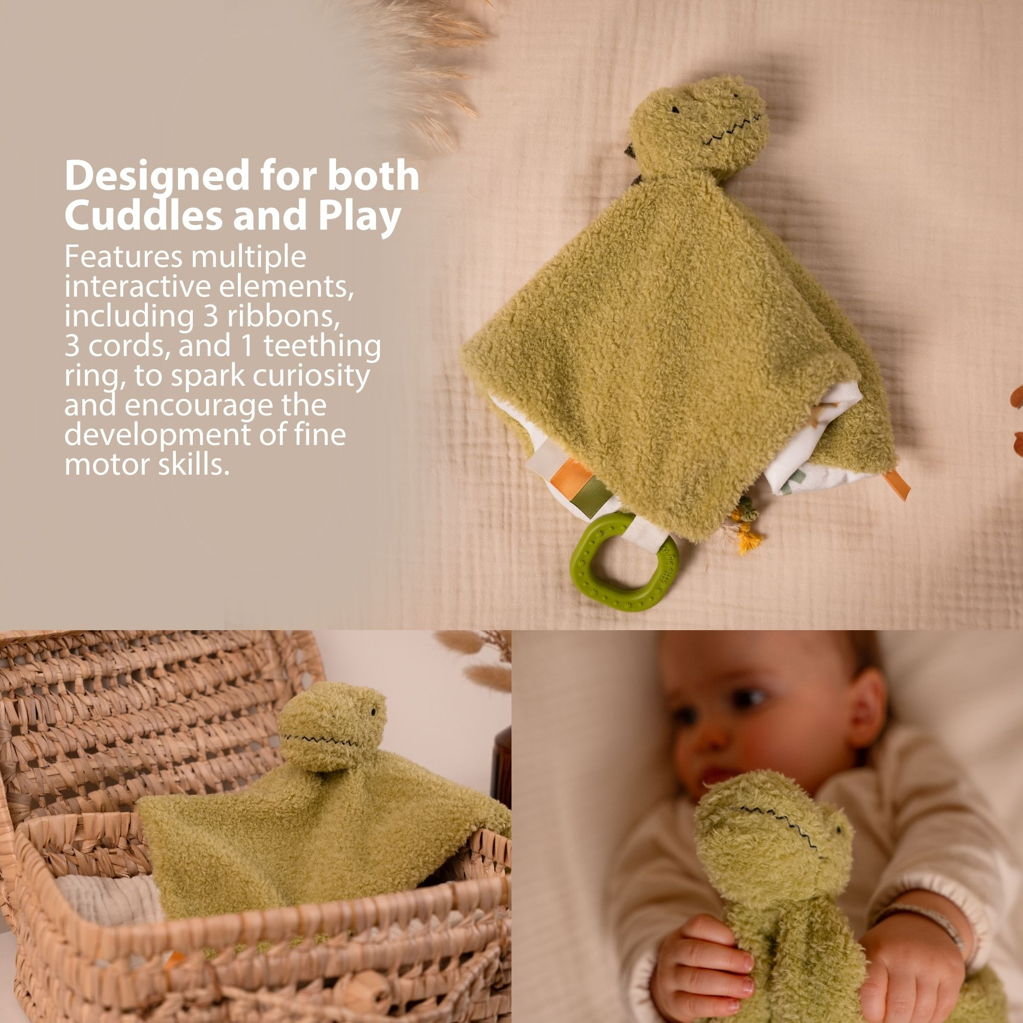 PETITS GRANDS AMIS Doudou pour bébé - Rex le Tyrannosaure