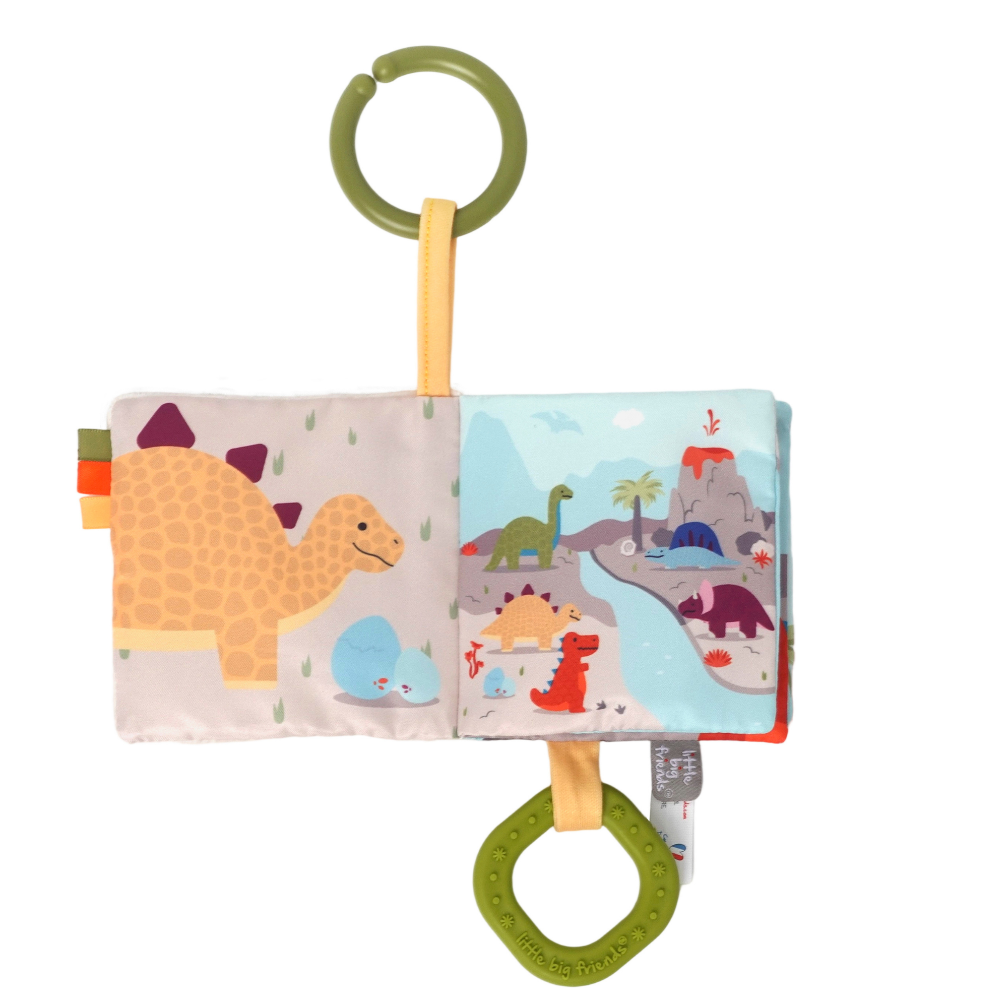 PETITS GRANDS AMIS Livre pour bébé tout doux - Dino