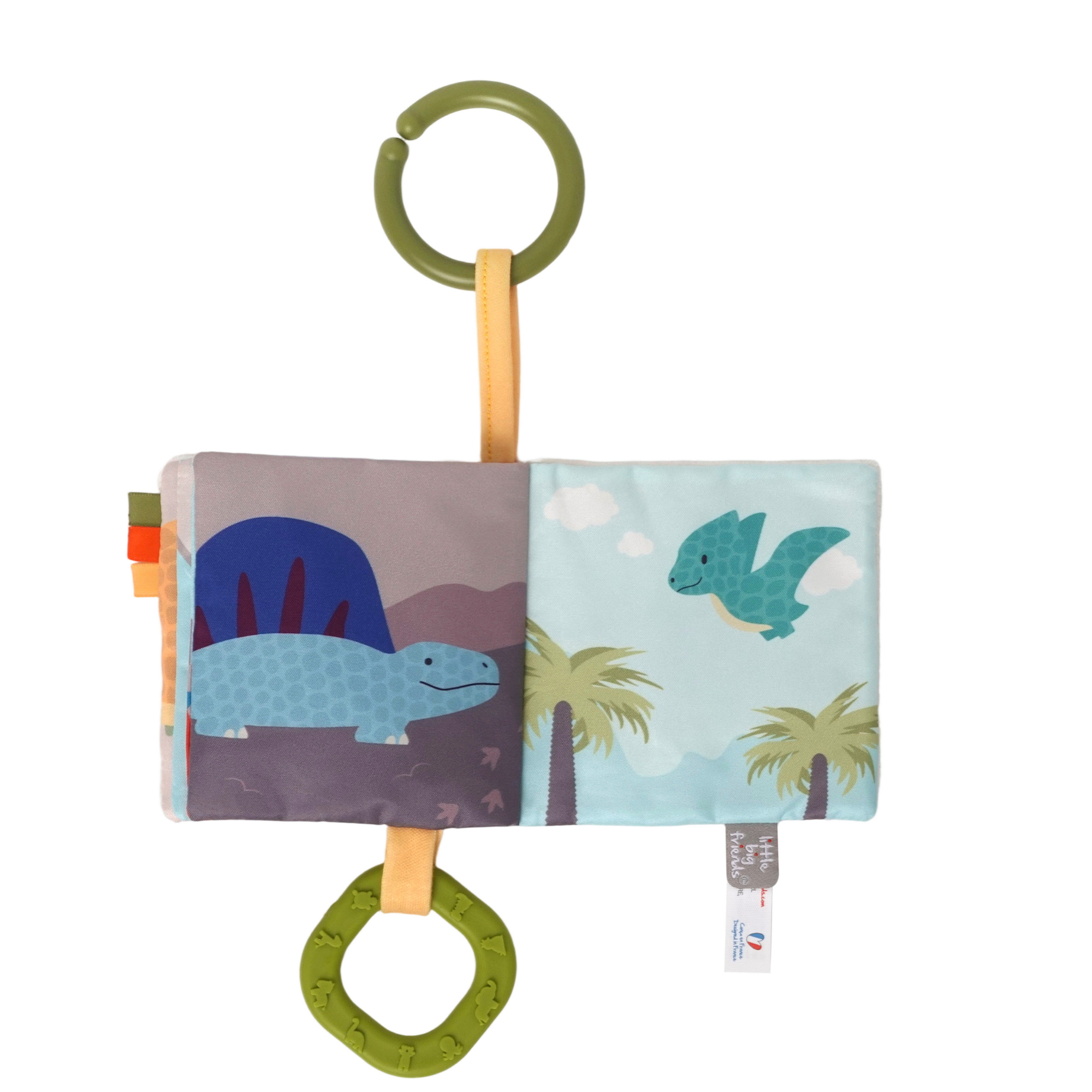 PETITS GRANDS AMIS Livre pour bébé tout doux - Dino