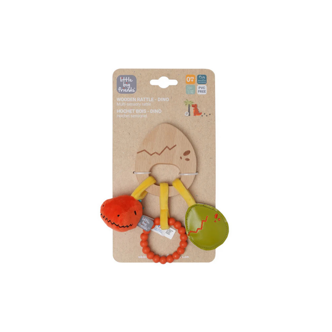 Petits Grands Amis Hochet en bois - Dino