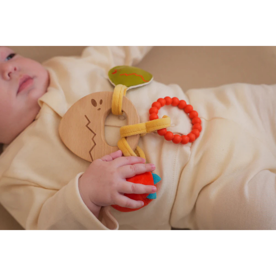 Petits Grands Amis Hochet en bois - Dino