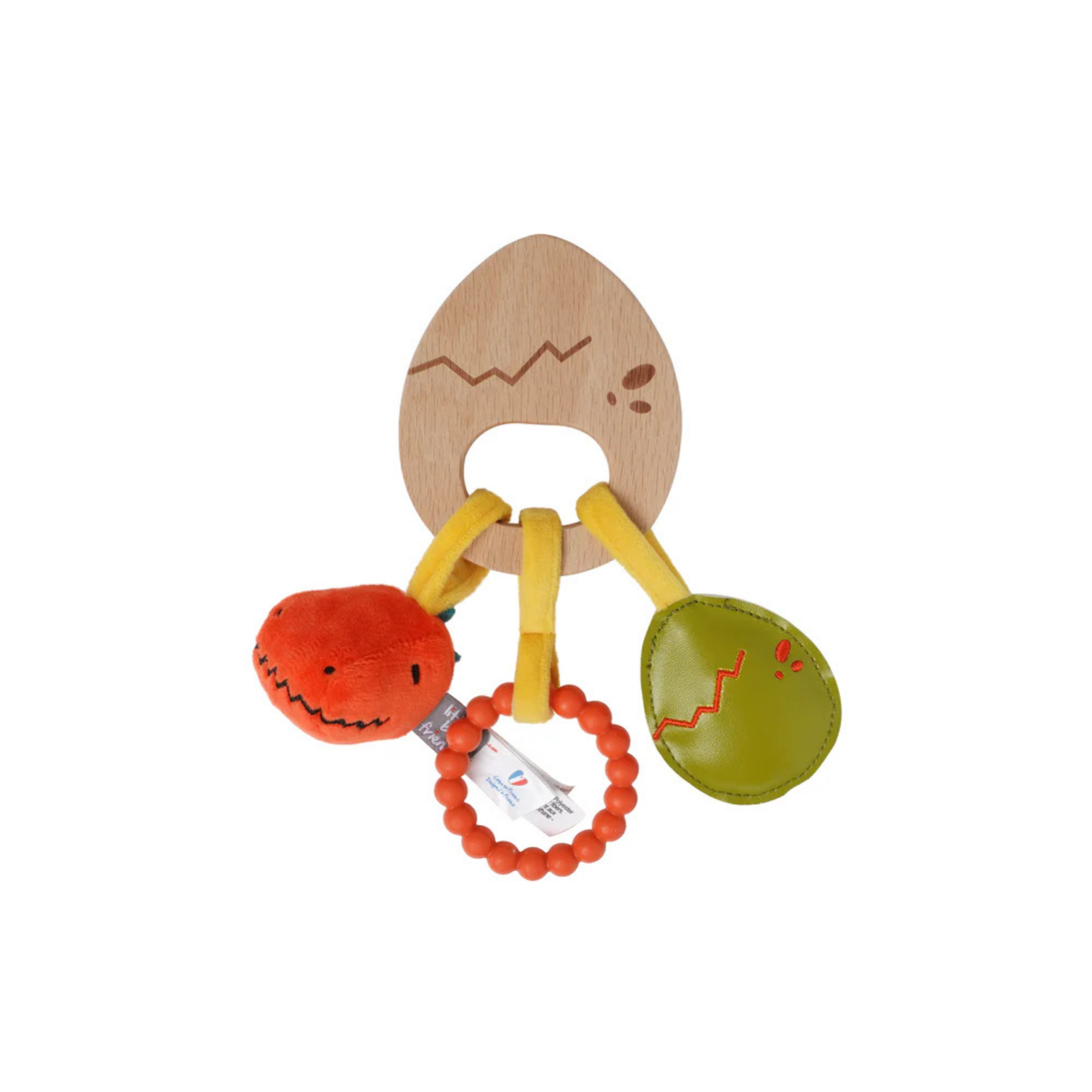 LITTLE BIG FRIENDS Wooden Rattle - Dino