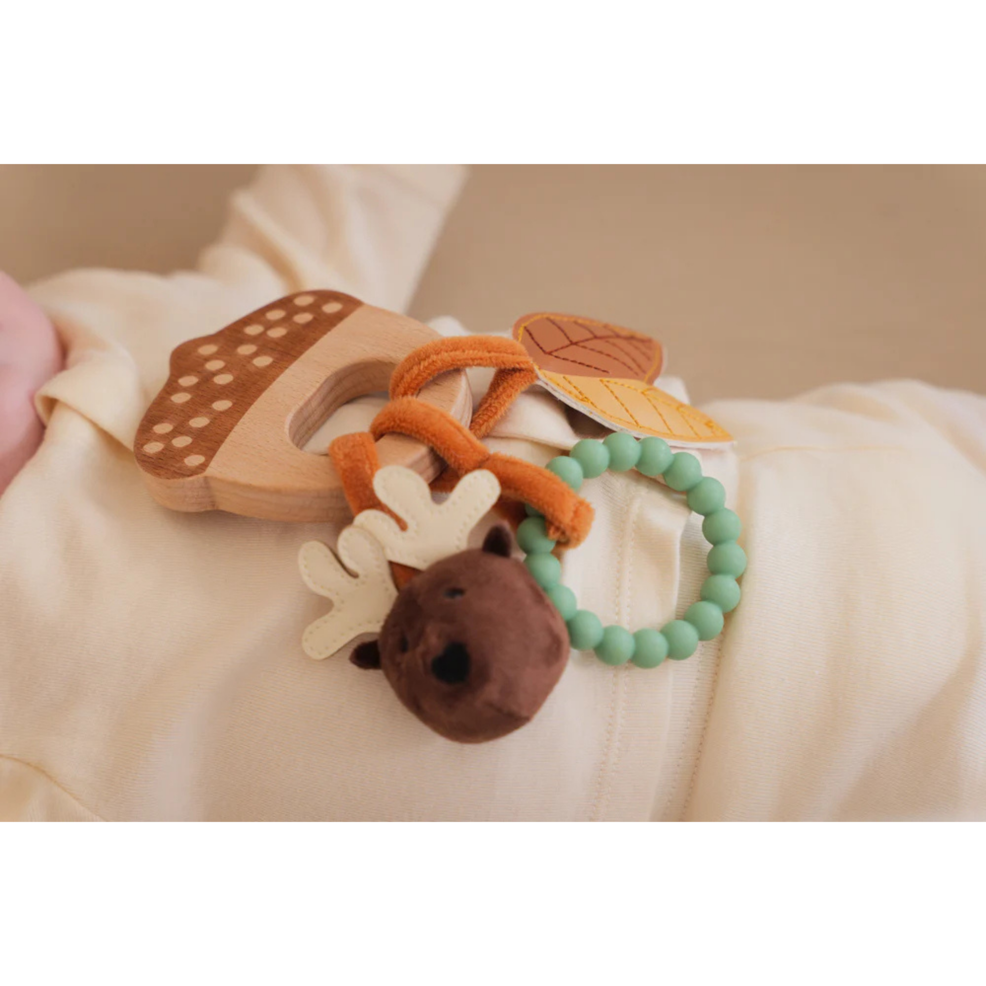 LITTLE BIG FRIENDS Wooden Rattle - Forest