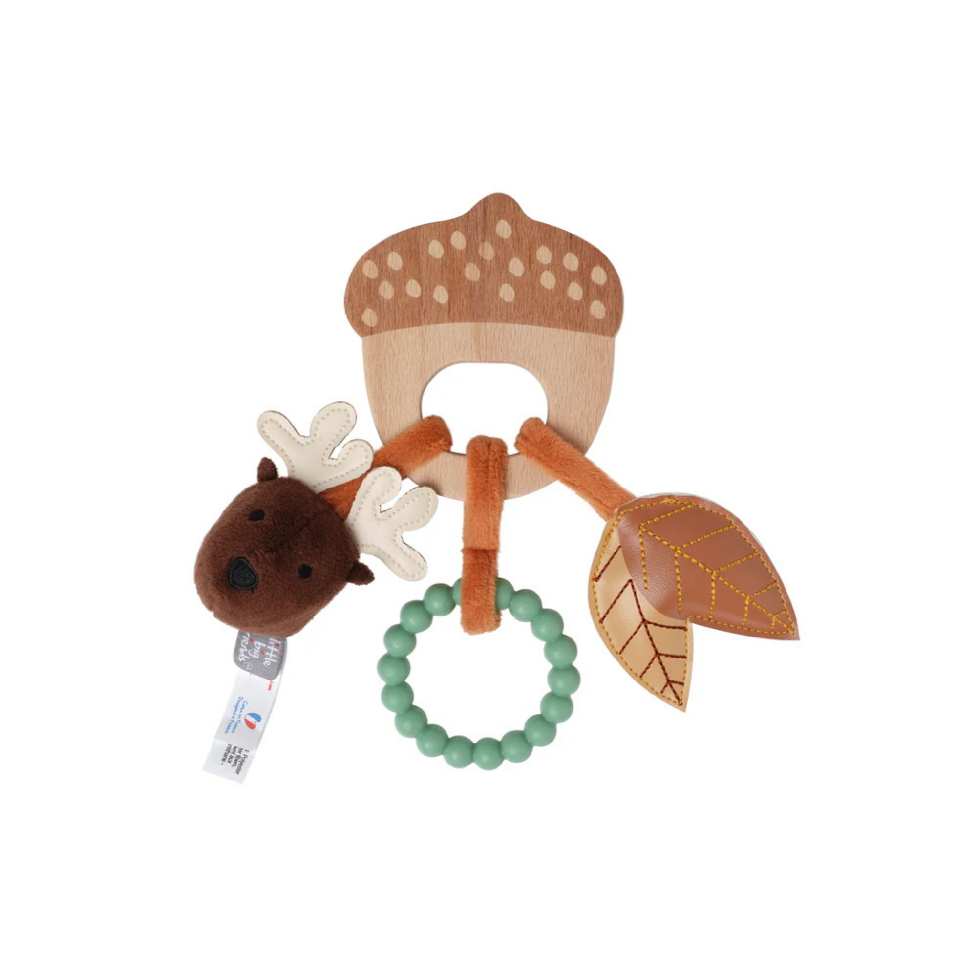 LITTLE BIG FRIENDS Wooden Rattle - Forest