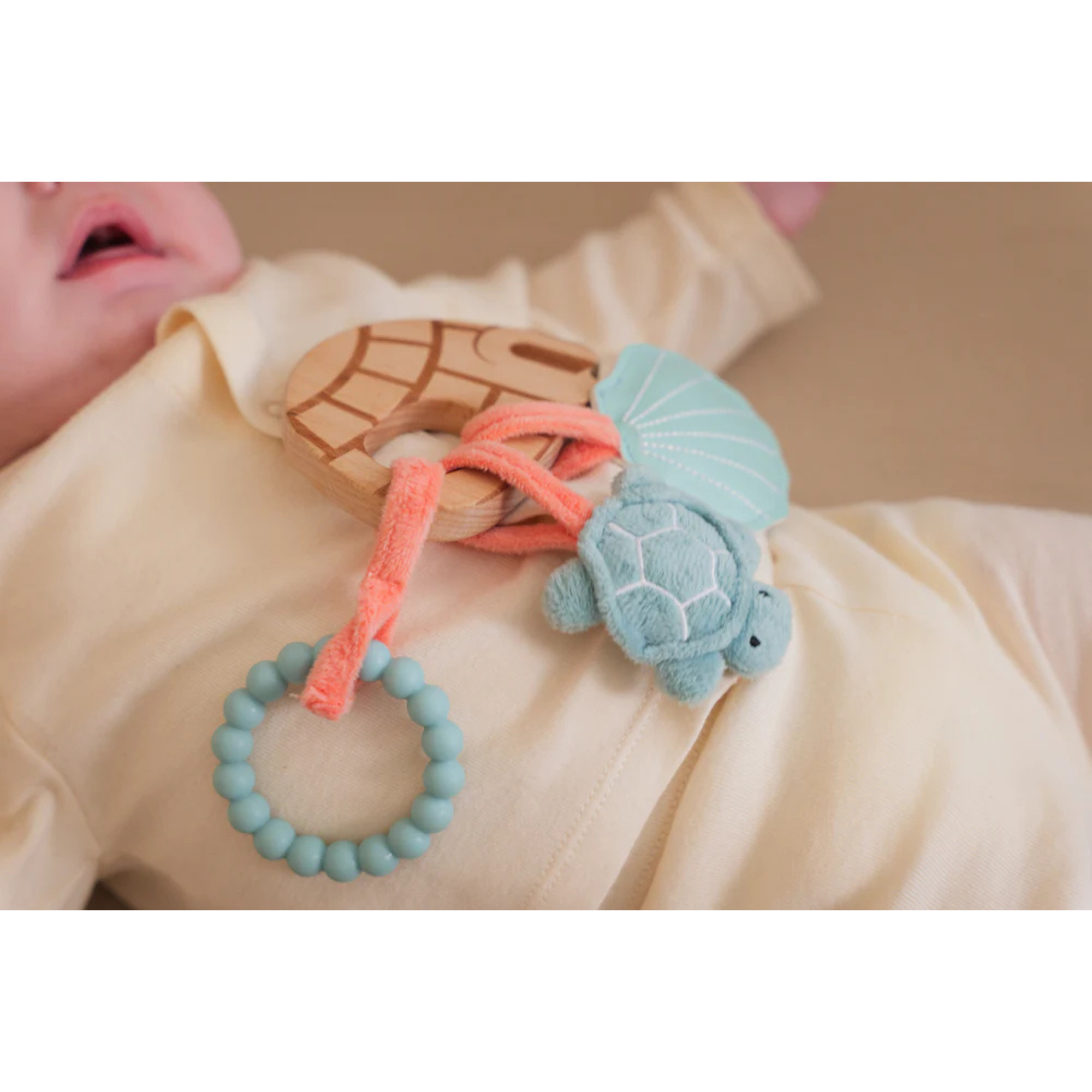 LITTLE BIG FRIENDS Wooden Rattle - Ocean