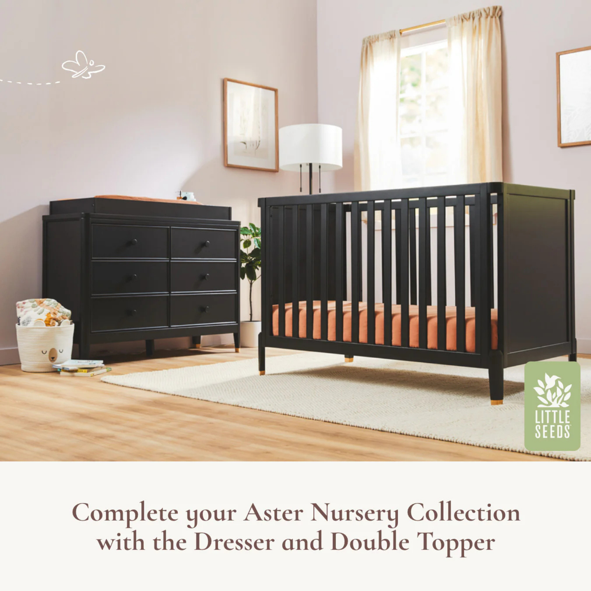 LITTLE SEEDS Aster 4-in-1 Convertible Crib