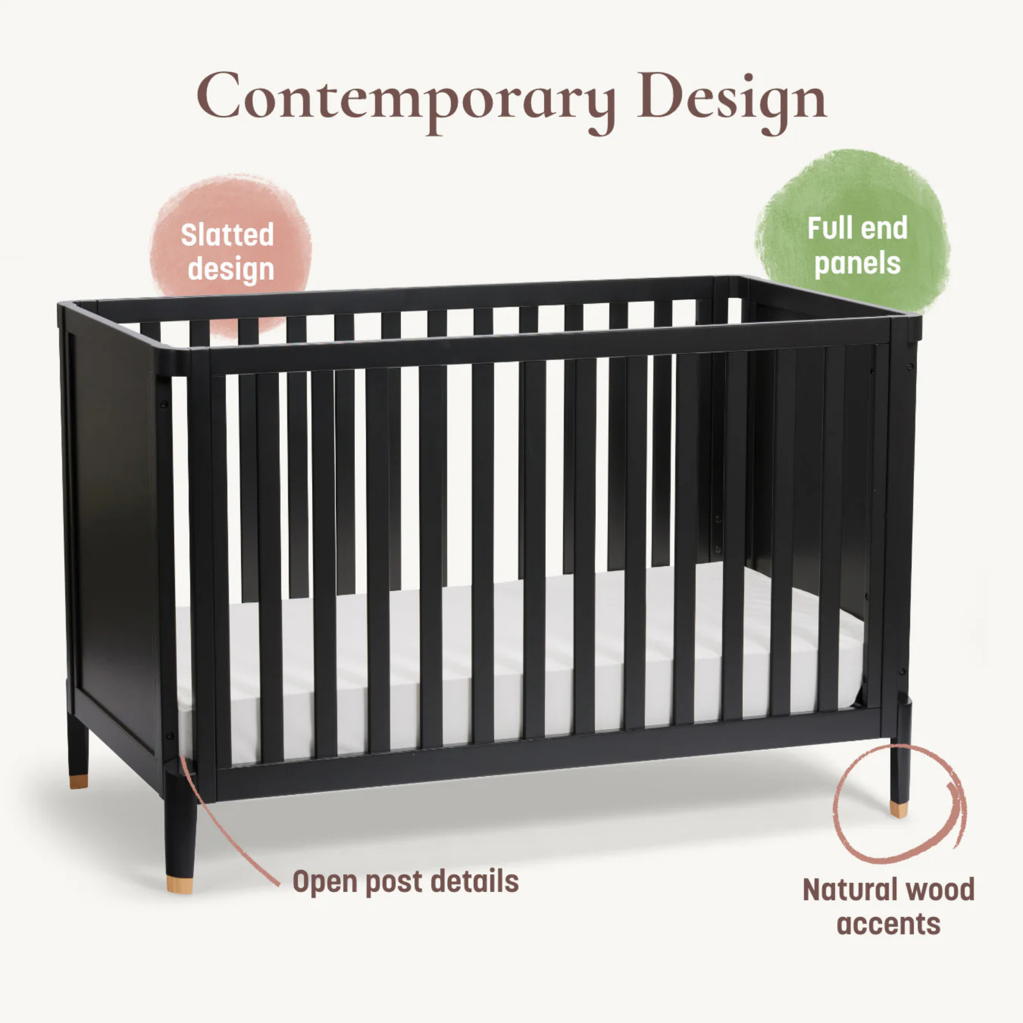 LITTLE SEEDS Aster 4-in-1 Convertible Crib
