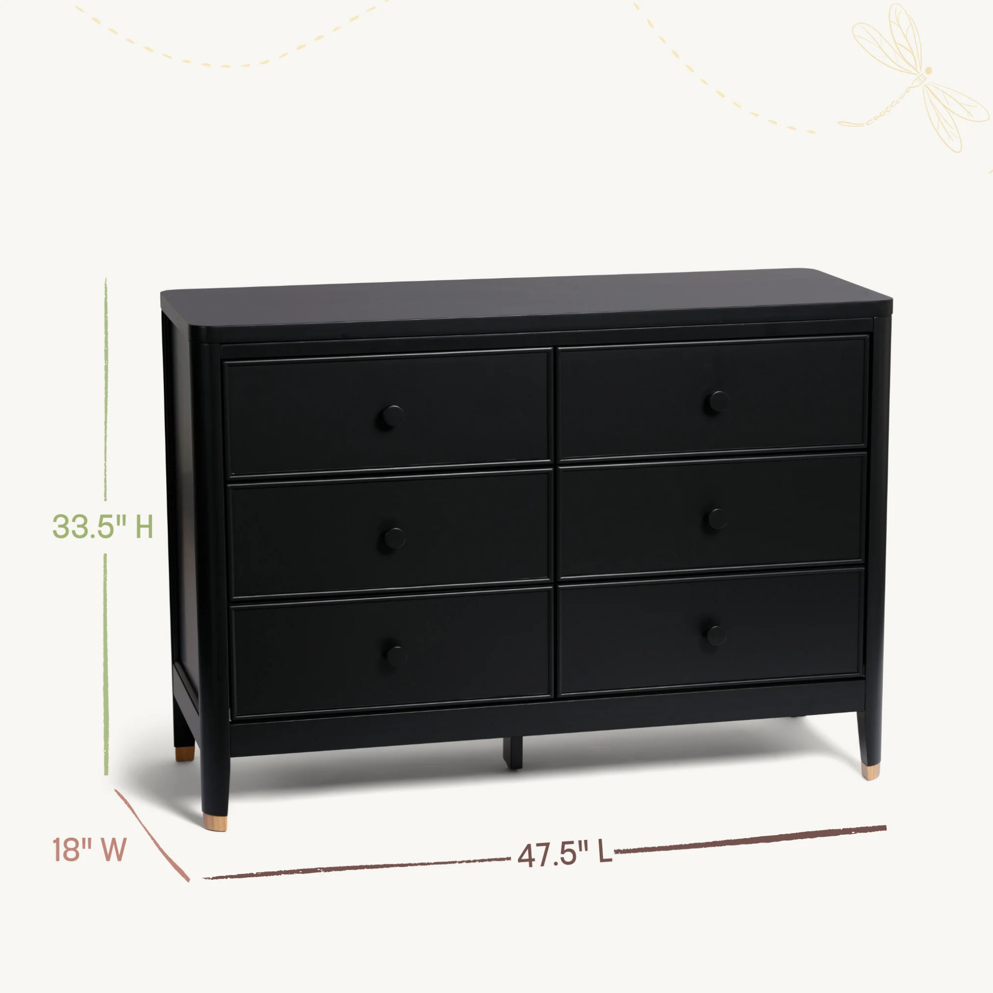 LITTLE SEEDS Aster 6-Drawer Nursery Dresser