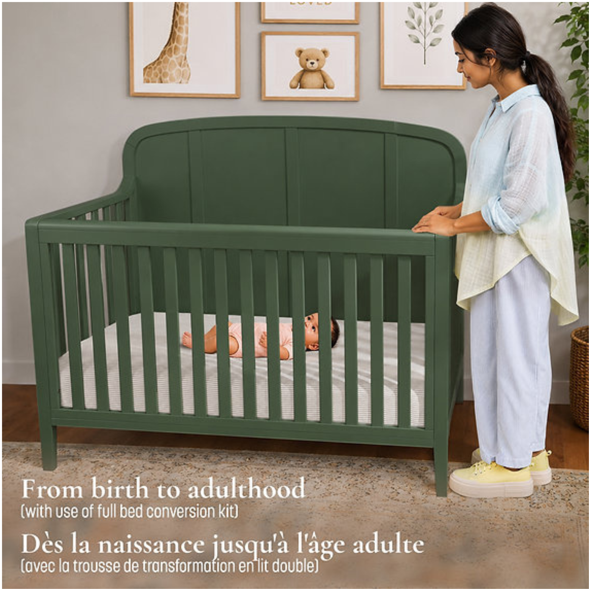LITTLE SEEDS Briar 6-in-1 Convertible Crib