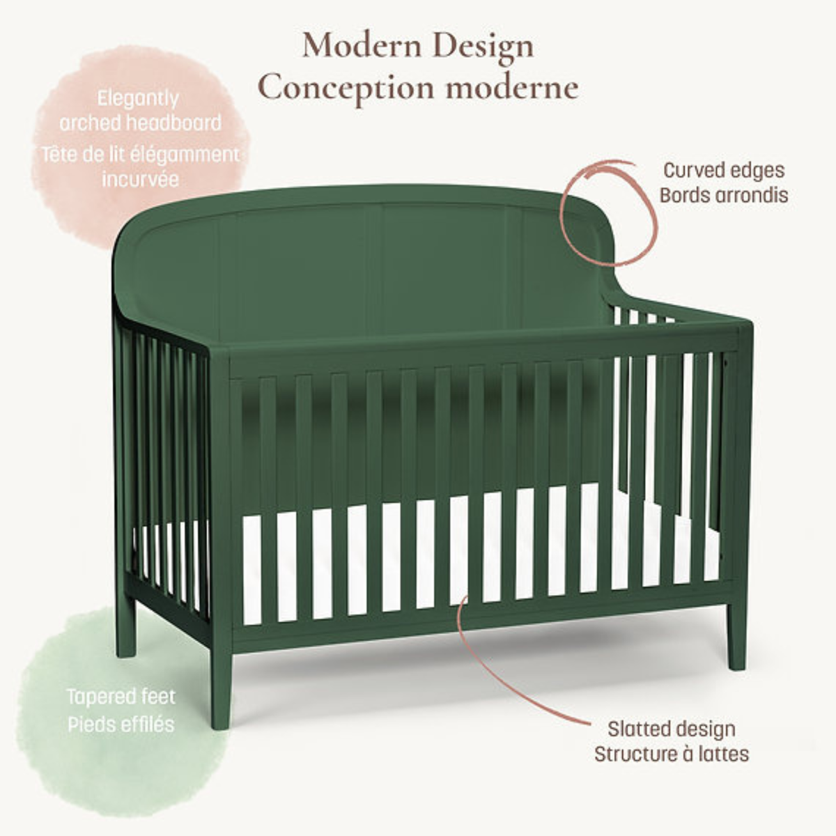 LITTLE SEEDS Briar 6-in-1 Convertible Crib