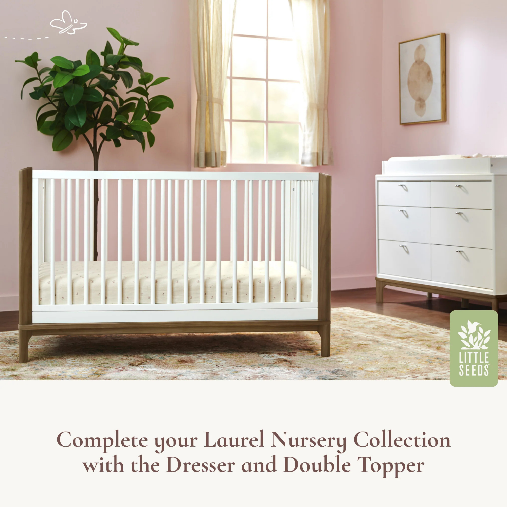 LITTLE SEEDS Laurel Island 4-in-1 Crib