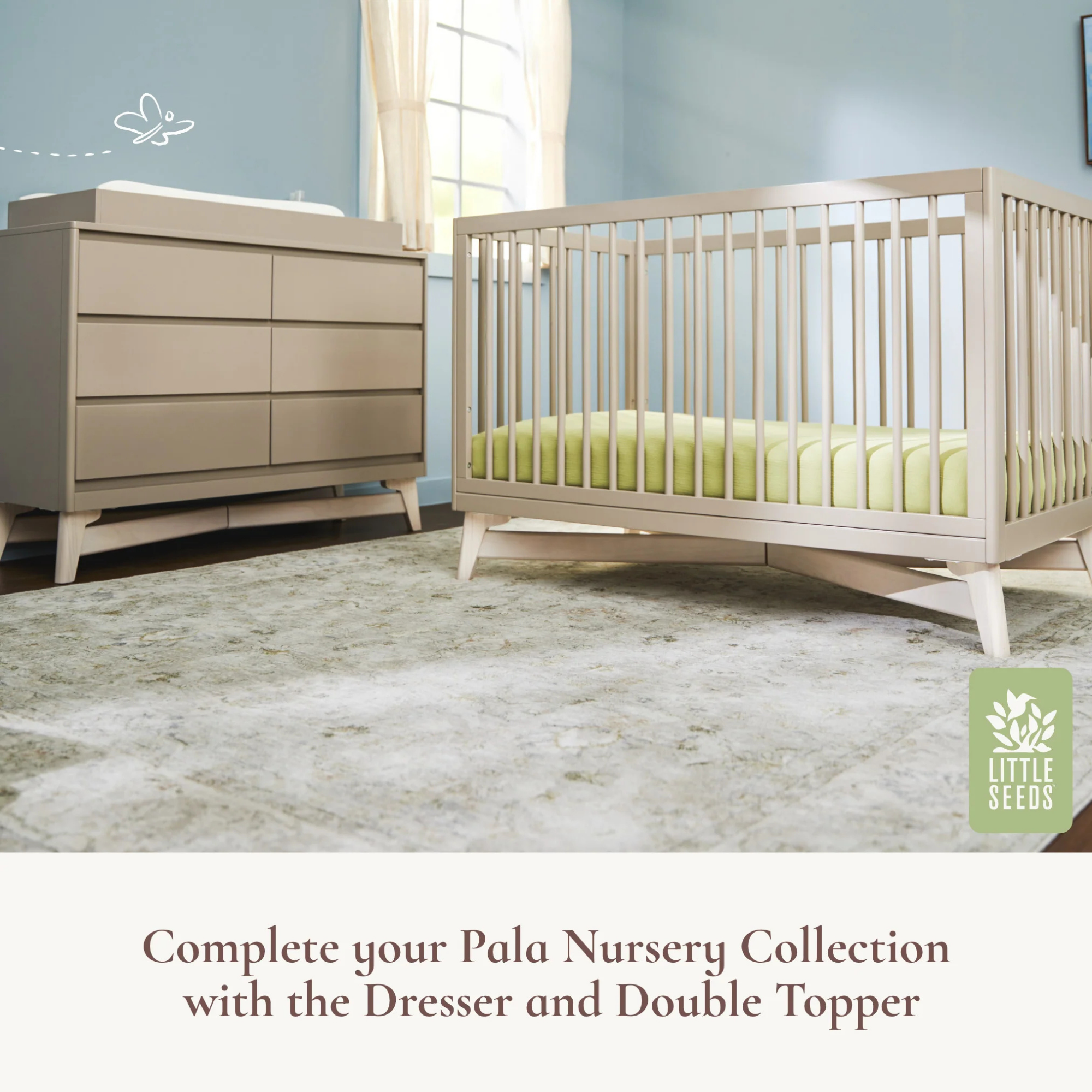 LITTLE SEEDS Pala 4-in-1 Convertible Crib